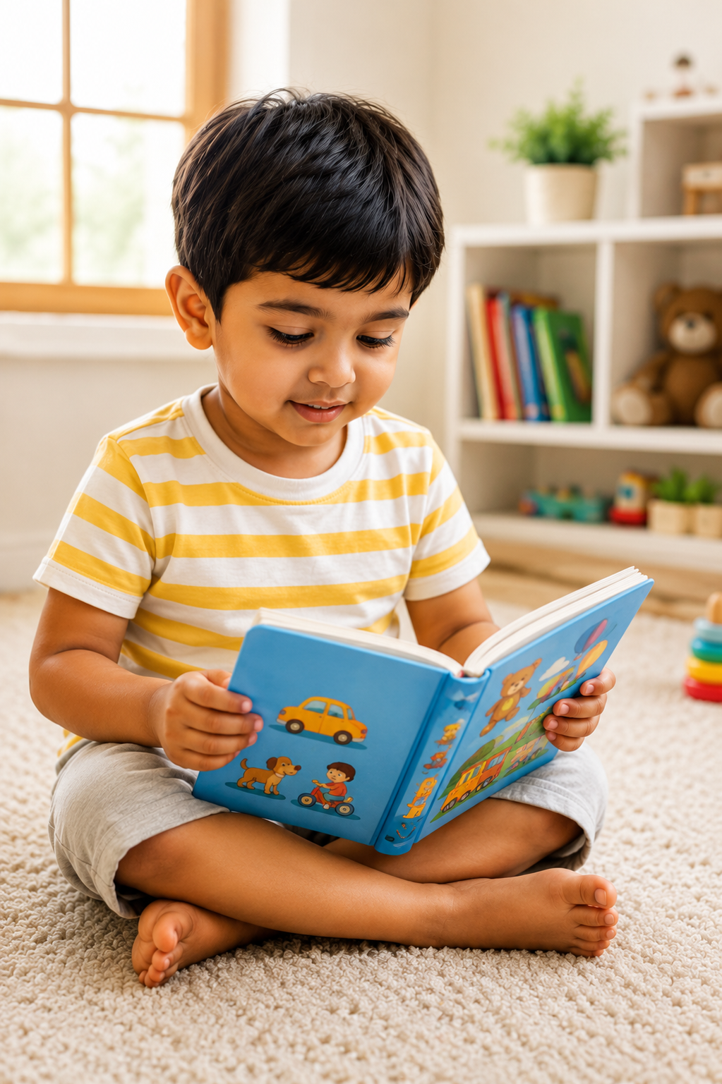 Preschooler reading